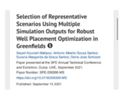 Selection of Representative Scenarios Using Multiple Simulation Outputs for Robust Well Placement Optimization in Greenfields