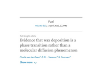 Evidence that wax deposition is a phase transition rather than a molecular diffusion phenomenon